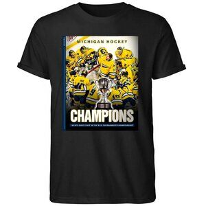 Michigan Wolverines Men's Ice Hockey 2026 Big 10 Tournament Champions T Shirt 73